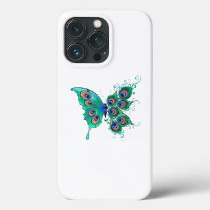 Case-Mate iPhone Case Butterfly with Green Peacock Feathers