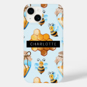 Coques Case-Mate iPhone Buzzy Bee And Honey Hive Motif Personnalisé (Verso)