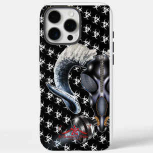 COQUES iPhone 16 PRO MAX BW ! AVERTISSEMENT BIOHAZARD ! CRÂNE