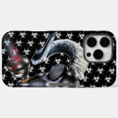 COQUES Case-Mate iPhone BW ! AVERTISSEMENT BIOHAZARD ! CRÂNE (Verso (horizontal))