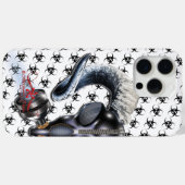 COQUES Case-Mate iPhone BW ! AVERTISSEMENT BIOHAZARD ! CRÂNE (Verso (horizontal))