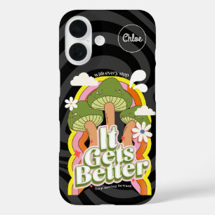Coques iPhone 16 Ça devient mieux Personnalisation de Good Vibes