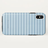 Coques Case-Mate iPhone Cabana Stripes Personnaliser Nom/Monogramme (Dos (Horizontal))