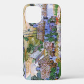 Coques Case-Mate iPhone Cabanes à toit de chaume par colline par Vincent v (Verso)