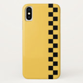 Coques Case-Mate iPhone Cabine jaune à damiers motif (Dos)