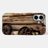 Coques Case-Mate iPhone Cabine Rustique & Wagon Wheels, Nom,  (Verso (horizontal))