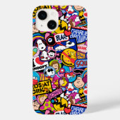 Coques Case-Mate iPhone cacahuètes | Motif de patchs Mixtape (Verso)