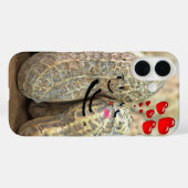 Coques Case-Mate iPhone Cacahuètes s'étreignant avec des cœurs rouges (Verso (horizontal))