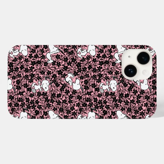 Coques Case-Mate iPhone cacahuètes | Snoopy Flower Vine Motif (Verso (horizontal))