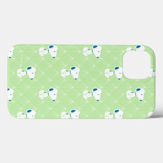 Coques Case-Mate iPhone cacahuètes | Snoopy Green Deco Dreams Motif (Verso (horizontal))