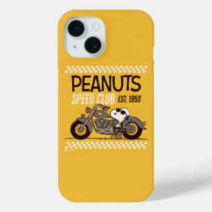 Coque Pour iPhone 15 cacahuètes   Snoopy Speed Club