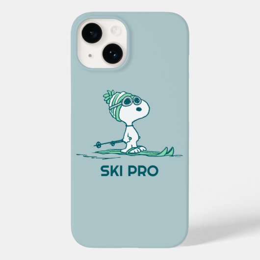Coques Case-Mate iPhone cacahuètes | Snoopy sur Skis (Verso)