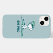 Coques Case-Mate iPhone cacahuètes | Snoopy sur Skis (Verso (horizontal))