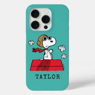 Coque iPhone 15 Pro cacahuètes   Snoopy the Flying Ace