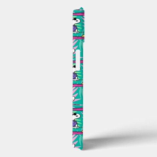 Coques Case-Mate iPhone cacahuètes | Snoopy Turquoise Surf Motif (Verso / Droite)