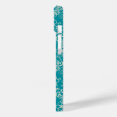 Coques Case-Mate iPhone cacahuètes | Snoopy Turquoise Tropical Beach Motif (Verso / Gauche)