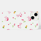 Coques Case-Mate iPhone cacahuètes | Snoopy & Woodstock Cherry Motif (Verso (horizontal))