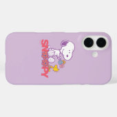 Coques Case-Mate iPhone cacahuètes | Snoopy & Woodstock Flowers (Verso (horizontal))