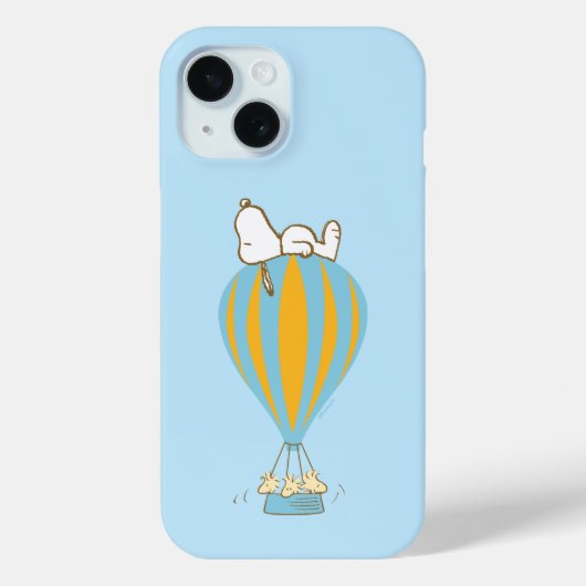 Coques Case-Mate iPhone cacahuètes | Snoopy & Woodstock Hot Air Balloon (Verso)