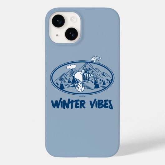 Coques Case-Mate iPhone cacahuètes | Snoopy & Woodstock Skiing (Verso)