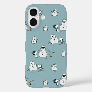 Coques iPhone 16 cacahuètes | Snoopy & Woodstock Winter Break Motif