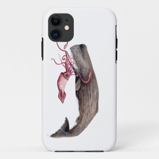Coques Case-Mate iPhone Cachalot et calamar (Dos)