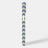 Coques Case-Mate iPhone Cachemire Modes d'épices bleues Chevrons (Verso / Droite)
