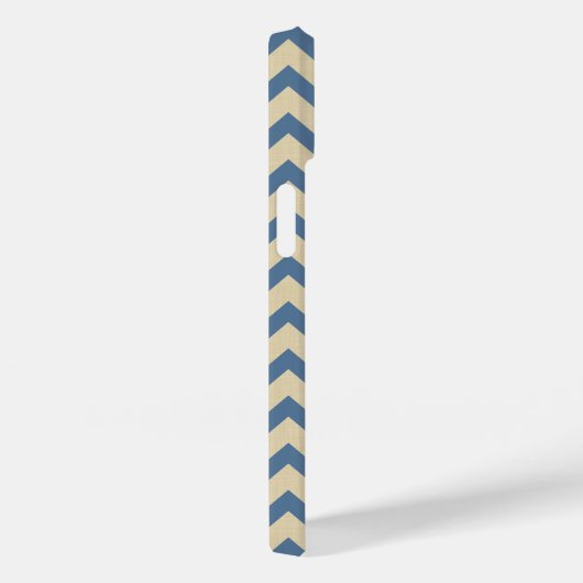 Coques Case-Mate iPhone Cachemire Modes d'épices bleues Chevrons (Verso / Droite)