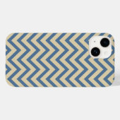 Coques Case-Mate iPhone Cachemire Modes d'épices bleues Chevrons (Verso (horizontal))