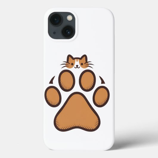 Coques Case-Mate iPhone Cachet de chat mignon en Empreinte de patte - Illu (Verso)