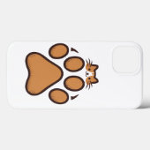 Coques Case-Mate iPhone Cachet de chat mignon en Empreinte de patte - Illu (Verso (horizontal))