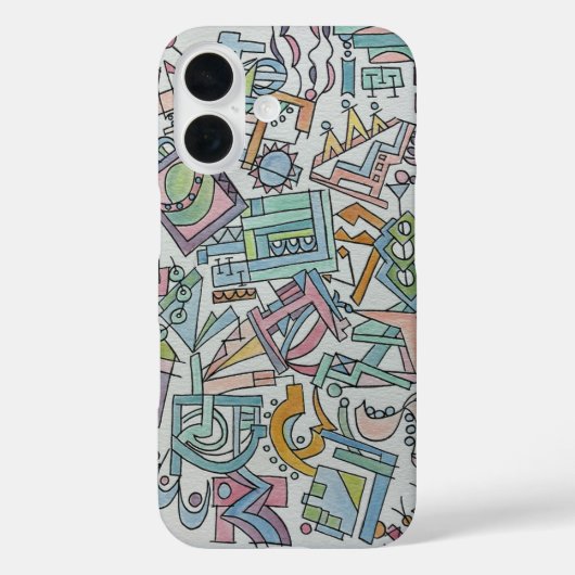 Coques Case-Mate iPhone Cacophony-Whimsical Abstract Watercolor Art (Verso)