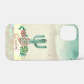 Coques Case-Mate iPhone Cactus à l'aquarelle, Éclaboussure de peinture de (Verso (horizontal))