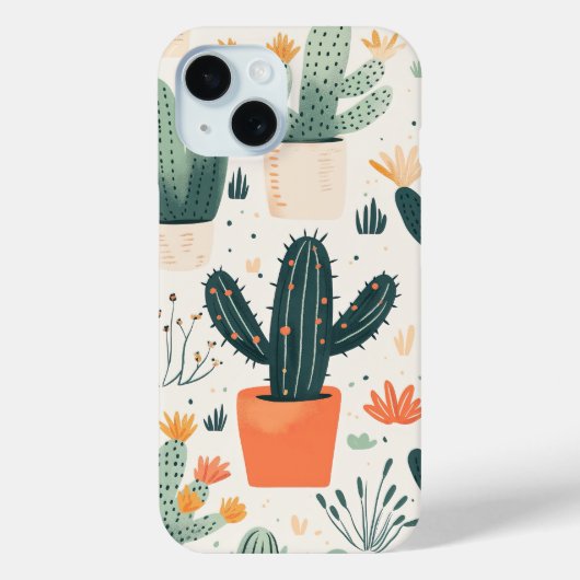Coques Case-Mate iPhone Cactus amusant iPhone couverture (Verso)