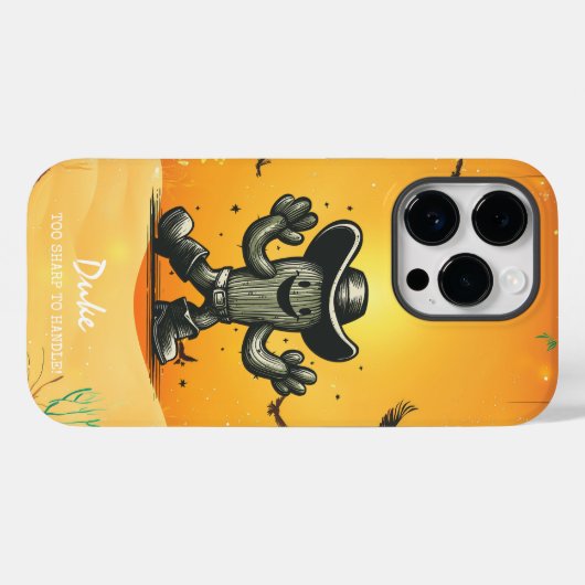 Coques Case-Mate iPhone Cactus Cowboy - Western Charm & Vibes Cool (Verso (horizontal))
