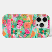 Coques Case-Mate iPhone Cactus de désert fleuris Personnalisé (Verso (horizontal))