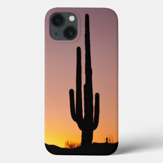 Coques Case-Mate iPhone Cactus de Saguaro au coucher du soleil (Verso)