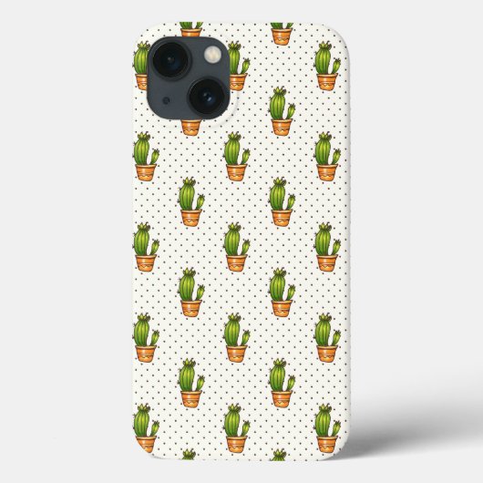 Coques Case-Mate iPhone Cactus et Motif de point de polk Succulent (Verso)