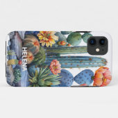 Coques Case-Mate iPhone Cactus et succulentes en fleurs (Dos (Horizontal))