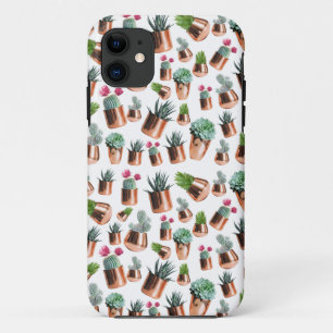 Case-Mate iPhone Case Cactus et succulents dans des pots d'or Roses