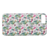 Coques Case-Mate iPhone Cactus exotique d'aquarelle de Boho et motif (Dos (Horizontal))