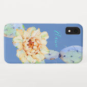 Coques Case-Mate iPhone Cactus fleurs du désert aquarelle pêche violette (Dos (Horizontal))