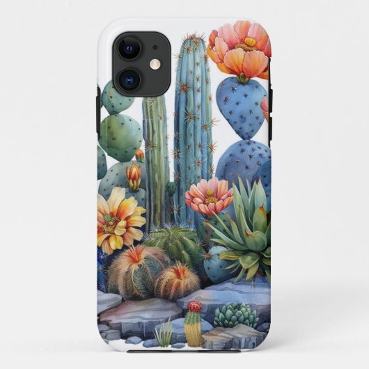 Coques Case-Mate iPhone Cactus florissants et succulents (Dos)