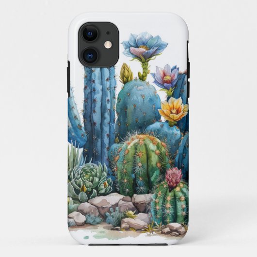 Coques Case-Mate iPhone Cactus florissants et succulents (Dos)