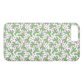 Coques Case-Mate iPhone Cactus illustré et motif de fleurs rose (Dos (Horizontal))