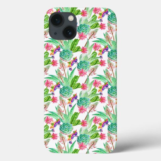 Coques Case-Mate iPhone Cactus lumineux d'aquarelle et motif succulent (Verso)