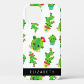 Coques Case-Mate iPhone Cactus mignons, Cactus Motif, Succulent, Votre Nom (Verso)