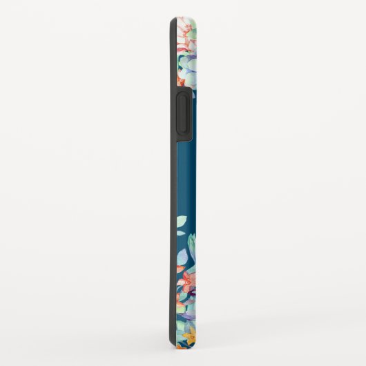 Coques Case-Mate iPhone Cactus Monogramme Succulent Océan Blue Monogramme (Dos/Droite)