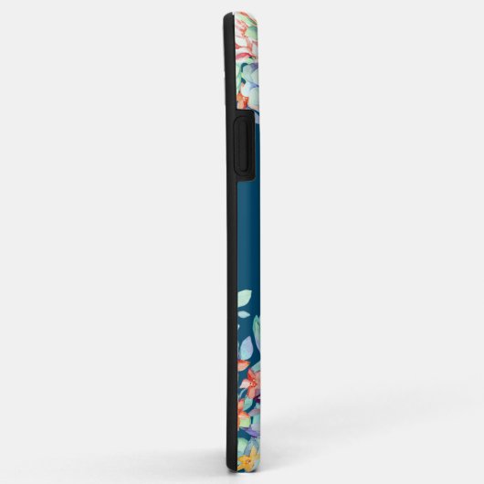 Coques Case-Mate iPhone Cactus Monogramme Succulent Océan Blue Monogramme (Dos/Droite)