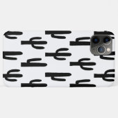 Coques Case-Mate iPhone Cactus noir et blanc. Motif cactus moderne (Dos (Horizontal))